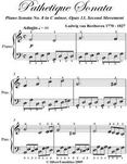 Pathetique Sonata Second Movement Easiest Piano Sheet Music