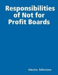 Responsibilities of Not for Profit Boards