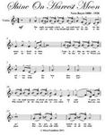 Shine On Harvest Moon Easy Violin Sheet Music
