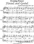 Evening Prayer Hansel and Gretel Easy Piano Sheet Music