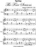 Spring Four Seasons Easy Elementary Piano Sheet Music