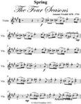 Spring Four Seasons Easy Violin Sheet Music