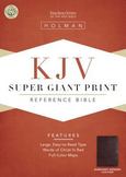 KJV Super Giant Print Reference Bible : Burgundy Bonded Leather