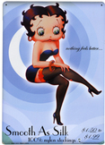 Betty Boop Stocking Metal Sign