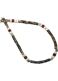 Bone, Wood & Metal Necklace