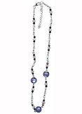Blue and Purple Glass Necklace