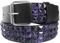 3 Row Black Purple Spatter Belt