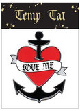 Love Me Anchor Temporary Tattoo