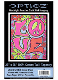 Love Blacklight Fabric Poster