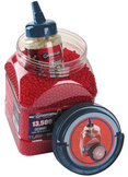 Crosman AirSoft BBs Translucent Red .12g (11,500 count) and Glow in the Dark (2000 count)