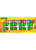 Teenage Mutant Ninja TurtlesGreen Glass 4pc 16oz Pub Glass Set, Growl Face