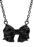Black Bow Necklace