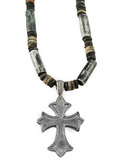 Cross Pooka Shell Necklace