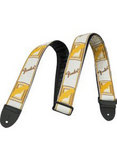 Fender 2in Monogrammed Strap, White/brown/yellow Guitar Strap