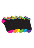 Black Neon Rainbow Sock 6 Pack