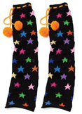Black Pom Star Legwarmers