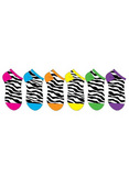 Black Zebra Neon Sock 6 Pack