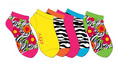 Sugar Animal Flowers No Show Sock 6 Pack