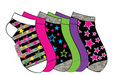 Sugar Stars N Stripes No Show Sock 6 Pack