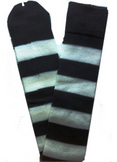 Black and White Striped Knee High Socks
