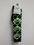 Skull Argyle Knee High Socks