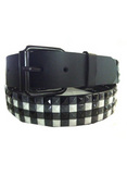Black Grey White Stud Combo Belt