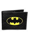 Batman Logo Black Rubber Bi-Fold Wallet