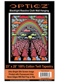 Field of Shrooms Black Light Tapestry