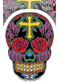 Cross & Roses Sugar Skull Sticker