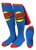 Big Bang Theory Bazinga Superman Cape Socks
