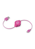 Retractable USB 2.0 A-Male to Micro 5-pin Pink