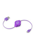 Retractable USB 2.0 A-Male to Micro 5-pin Purple