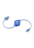 Retractable USB 2.0 A-Male to Micro 5-pin Blue