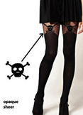 Skull Garter Tights