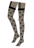 Fishnet Skull Garter Tights