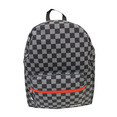 Pop Grey and Black Checker Backpack