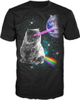 Space Cat Laser Eyes T-Shirt