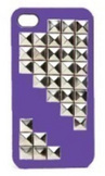 Pyramid Stud Purple iPhone 4 Case