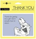 Someecards Thank You Assorted Greeting Cards & Envelopes 5-Pack
