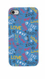 Iphone 4/4s Print Case-Love Blue