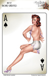 Retro Ace of Spades Pinup Sticker
