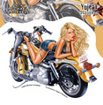 Angel Biker Babe Pinup Sticker