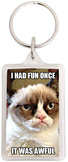 Grumpy Cat Fun Once Keychain