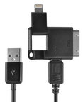 DP Audio 3 in 1 USB adapter with connection for 30-pin, Apple Lightning, and MicroUSB