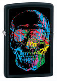 Multi Color Skull On Black Matte