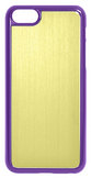 iPhone 5C Alum Yellow w/ Purple Case