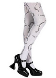 Stitched White Pantyhose