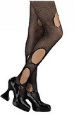 Torn Fishnet Pantyhose