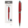 Nicole Miller 2 In 1 Stylus/pen, Red Crosshatch