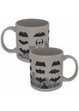 DC Comics Batman Evolution of Batman Logos Coffee Mug (light gray)